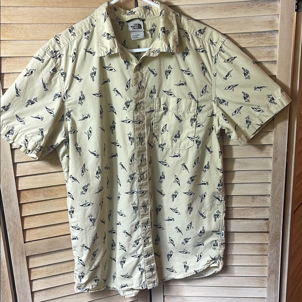 The North Face pastel yellow Casual Button Down Shirt